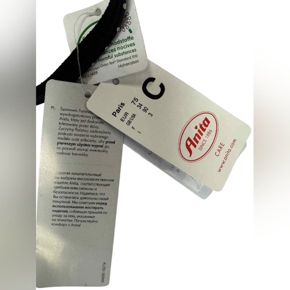 Anita NWT Paris Bra Black/Nude Polka Dot Soft Shell Size 34C - Picture 5 of 6